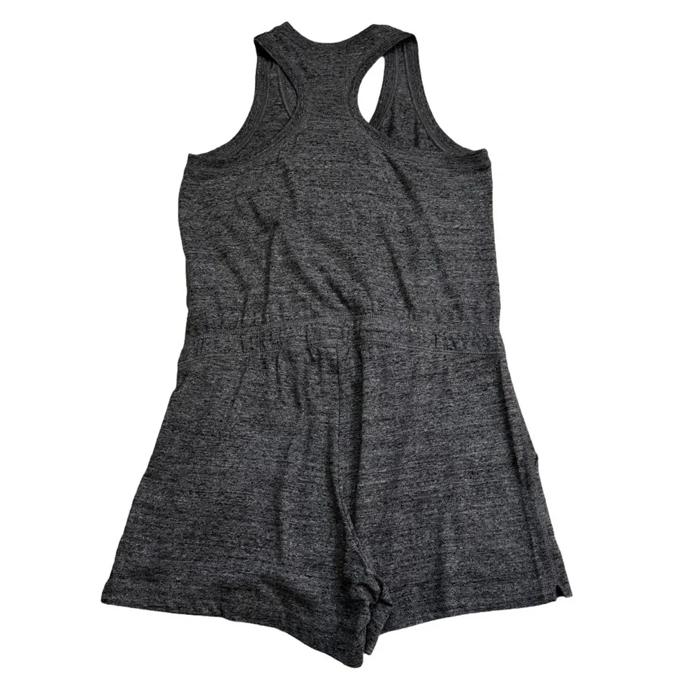 Nike Gym Romper Size Small Heathered Gray Racerback Tie at Waist Pockets Vintage - Picture 4 of 10